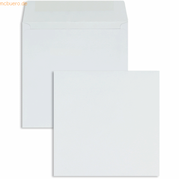 Blanke Briefumschläge 170x170mm 100g/qm gummiert VE=100 Stück weiß von Blanke