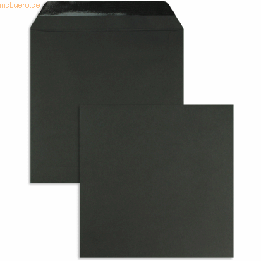 Blanke Briefumschläge 190x190mm 120g/qm gummiert VE=100 Stück schwarz von Blanke