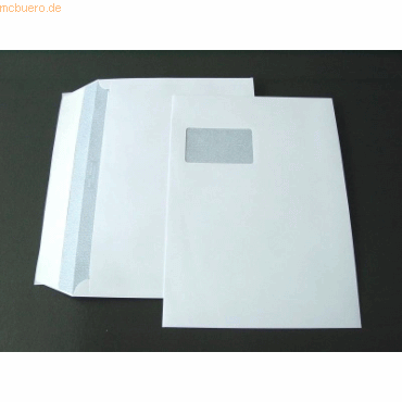 Blanke Briefumschläge C4 120g/qm haftklebend Fenster VE=250 Stück weiß von Blanke