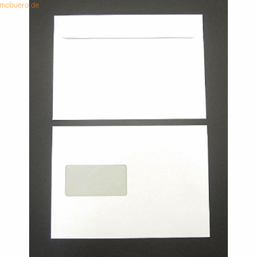 Blanke Briefumschläge C5 100g/qm haftklebend Fenster VE=500 Stück weiß Blanke Briefumschläge C5 100g/qm haftklebend Fenster VE=500 Stück weiß von Blanke