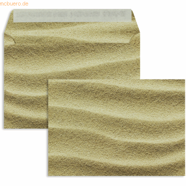 Blanke Briefumschläge C5 135g/qm haftklebend VE=125 Stück sahara sand von Blanke