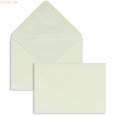 Blanke Briefumschläge C6 100g/qm gummiert VE=100 Stück ivory von Blanke