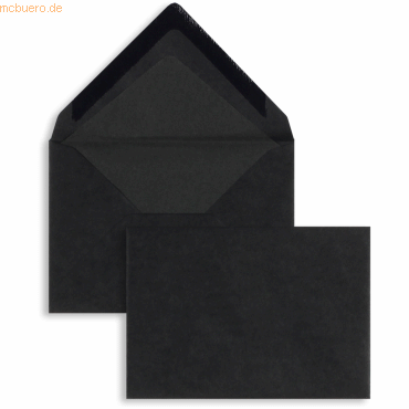 Blanke Briefumschläge C6 100g/qm gummiert VE=100 Stück schwarz von Blanke