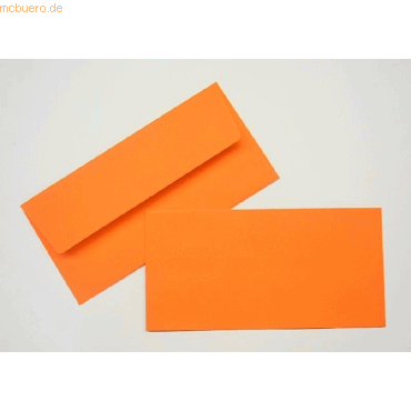 Blanke Briefumschläge DINlang 100g/qm gummiert VE=100 Stück orange von Blanke