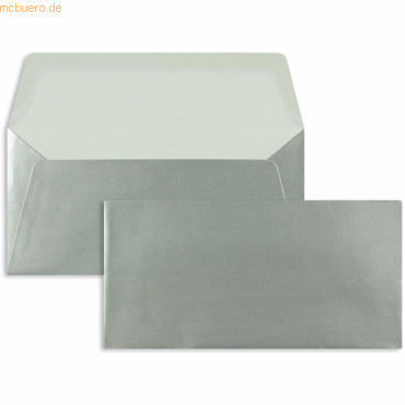 Blanke Briefumschläge DINlang 100g/qm gummiert VE=500 Stück silber von Blanke