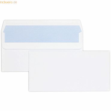 Blanke Briefumschläge DINlang 110g/qm selbstklebend VE=500 Stück weiß von Blanke