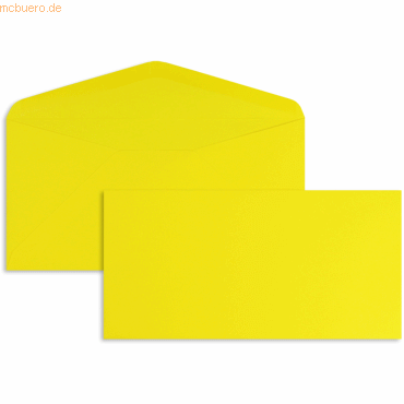 Blanke Briefumschläge DINlang 120g/qm gummiert VE=100 Stück butterblum von Blanke