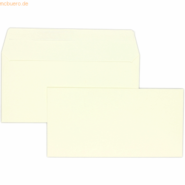 Blanke Briefumschläge DINlang 120g/qm haftklebend VE=500 Stück vanille von Blanke