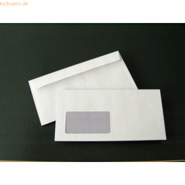 Blanke Briefumschläge DINlang 80g/qm haftklebend Fenster VE=1000 Stück von Blanke