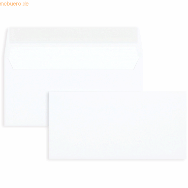 Blanke Briefumschläge DINlang 90g/qm haftklebend VE=500 Stück weiß von Blanke