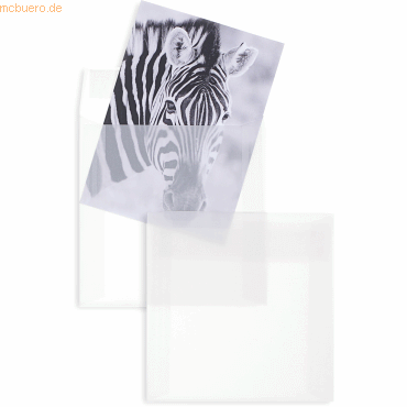 Blanke Briefumschläge Offset transparent 110x110mm 90g/qm HK VE=100 St von Blanke