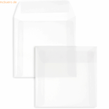 Blanke Briefumschläge Offset transparent 125x125mm 90g/qm HK VE=100 St von Blanke
