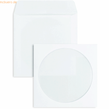 Blanke CD-ROM Versandhülle 124x124mm 90g/qm selbstklebend Fenster VE=2 von Blanke