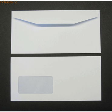 Blanke Kuvertierhüllen 114x235mm 90g/qm gummiert Sonderfenster VE=1000 von Blanke
