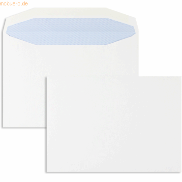 Blanke Kuvertierhüllen C5 110g/qm gummiert VE=500 Stück weiß von Blanke