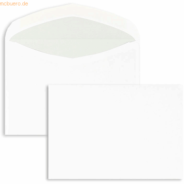 Blanke Kuvertierhüllen C6 70g/qm gummiert VE=1000 Stück weiß von Blanke