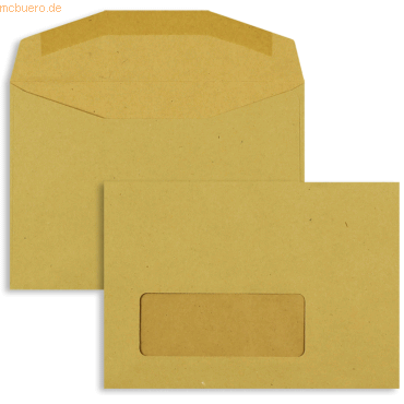 Blanke Kuvertierhüllen C6 80g/qm gummiert Sonderfenster VE=1000 Stück von Blanke