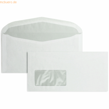 Blanke Kuvertierhüllen DIN C6/5 60g/qm gummiert Fenster VE=1000 Stück von Blanke