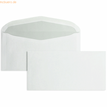 Blanke Kuvertierhüllen DIN C6/5 75g/qm gummiert VE=1000 Stück weiß von Blanke