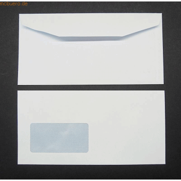 Blanke Kuvertierhüllen DIN C6/5 90g/qm gummiert Sonderfenster VE=1000 von Blanke