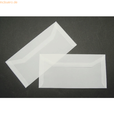 Blanke Kuvertierhüllen DINlang 100g/qm gummiert VE=100 Stück transpare von Blanke