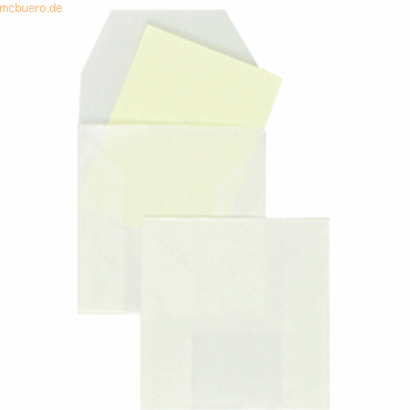 Blanke Münztüten 50x50mm 80g/qm ohne VE=100 Stück transparent-weiß von Blanke