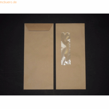 Blanke Versandtaschen 102x229mm 80g/qm gummiert Sonderfenster VE=1000 von Blanke