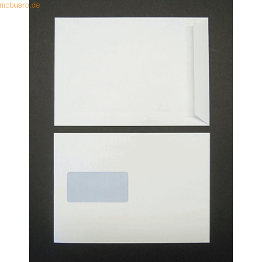 Blanke Versandtaschen C5 120g/qm haftklebend Fenster VE=500 Stück weiß von Blanke