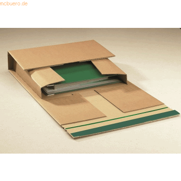 Blanke Wickelkartons braun 178x278x85mm Wellpappe Haftklebung VE=20 St von Blanke