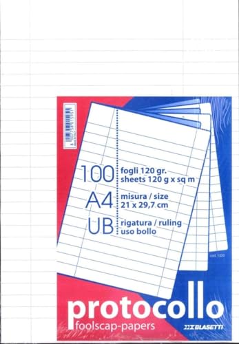 Blasetti Protokoll-Blätter, Cf100 Blatt, 120g Ub Blasetti Protokoll-Blätter, Cf100 Blatt, 120g Ub von Blasetti