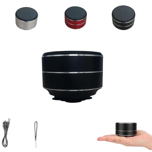 buzzgo Speaker,Bone Conduction Bluetooth Lautsprecher,Mit Saugnapf Tragbarer kabelloser Outdoor Mini Lautsprecher, Tragbare Bluetooth-Lautsprecher für Hause,draußen,Reisen (Schwarz) von BlauHaus