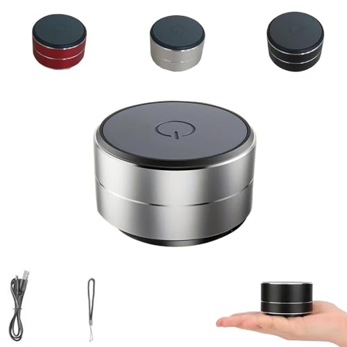 buzzgo Speaker,Bone Conduction Bluetooth Lautsprecher,Mit Saugnapf Tragbarer kabelloser Outdoor Mini Lautsprecher, Tragbare Bluetooth-Lautsprecher für Hause,draußen,Reisen (Silber) von BlauHaus