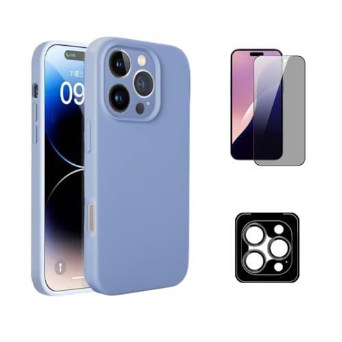 BlaueVogel für iPhone 16 Pro Hülle Silikon 6,3 Zoll + Sichtschutzfolie & Kameraobjektivschutz, Handyhülle aus flüssigem Silikon, Kratzfeste & stoßfeste Schutzhülle. Himmelblau BlaueVogel für iPhone 16 Pro Hülle Silikon 6,3 Zoll + Sichtschutzfolie & Kameraobjektivschutz, Handyhülle aus flüssigem Silikon, Kratzfeste & stoßfeste Schutzhülle. Himmelblau von BlaueVogel