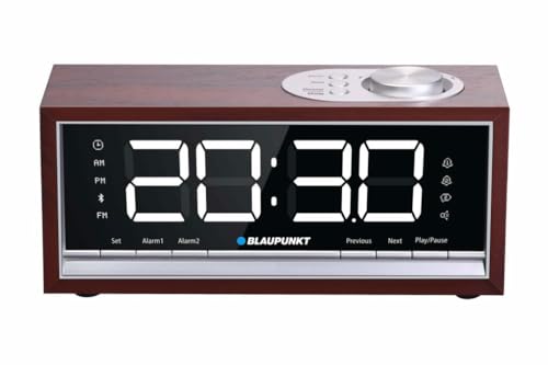 BLAUPUNKT CR60BT Bluetooth Radio Alarm Clock Brown Wood von Blaupunkt
