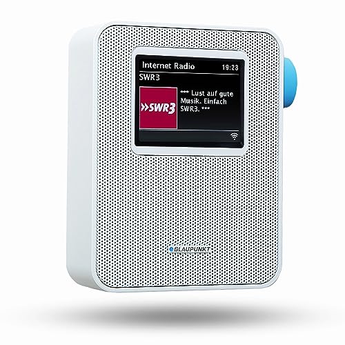 BLAUPUNKT PIB 100 SE Steckdosen Internetradio, WLAN Empfang, großes Farb-Display, Steckdose Digital Radio mit Bluetooth Streaming, Wecker, kleines Steckdosenradio, Senderspeicher, Sleeptimer, Weiß von Blaupunkt