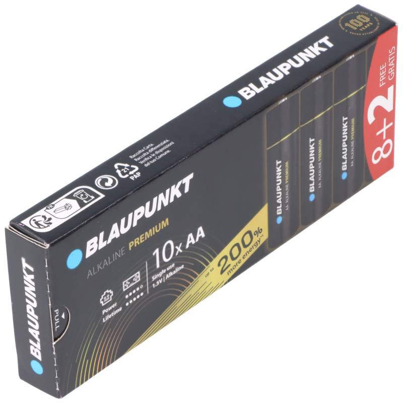 Blaupunkt Alkaline Premium Batterie 1,5V AA LR6 10er-Pack von Blaupunkt