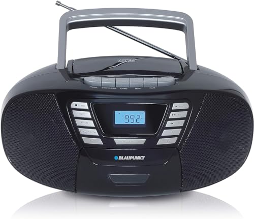 Blaupunkt B 120 BK tragbarer CD Player mit Bluetooth | Kassettenrekorder | Hörbuch Funktion | mit USB | kleines | Aux In | PLL UKW Radio | mit CD Spieler | Schwarz Blaupunkt B 120 BK tragbarer CD Player mit Bluetooth | Kassettenrekorder | Hörbuch Funktion | mit USB | kleines | Aux In | PLL UKW Radio | mit CD Spieler | Schwarz von Blaupunkt