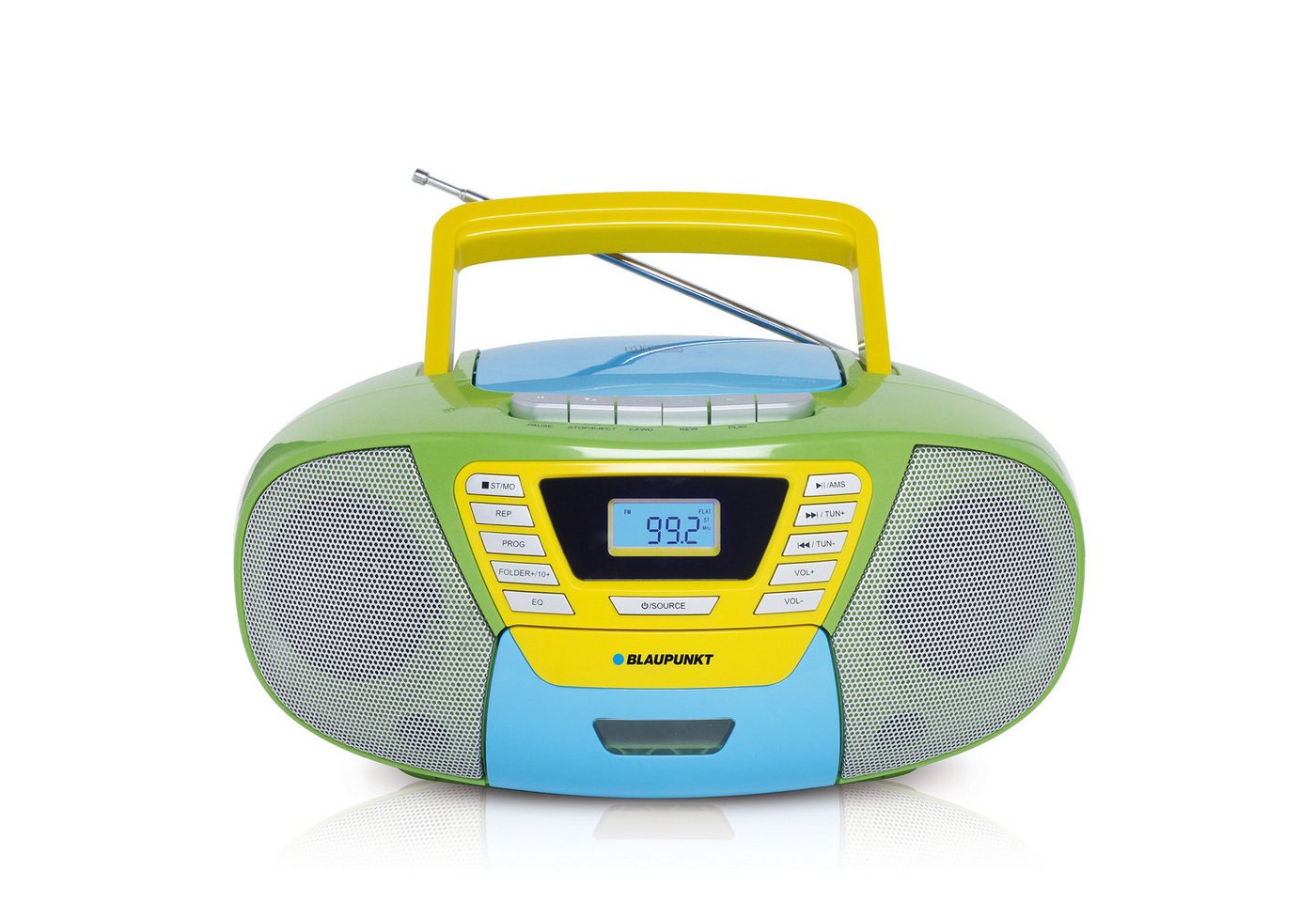 Blaupunkt B 120 Boombox (UKW, FM, 6,00 W, Hörbuchfunktion, Bluetooth, CD-Player, USB, Kassetten und Radio) von Blaupunkt