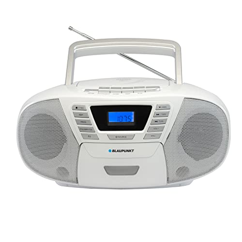 Blaupunkt B 120 WH tragbarer Kinder CD Player mit Bluetooth | Kassettenfach | Hörbuch Funktion | mit USB | kleines CD-Radio | Aux In | PLL UKW Radio | Radio mit CD Spieler | Weiß von Blaupunkt