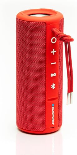 Blaupunkt BT 202 Bluetooth Box - Kabelloser Lautsprecher mit integriertem Akku, tragbarer 10 Watt RMS Lautsprecher mit hochwertigem Klang, mit Lichteffekten, Wasserdicht nach IPX6, rot von Blaupunkt