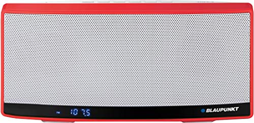 Blaupunkt BT10RD Tragbar Bluetooth Lausprecher Sprecher mit NFC, Radio, MP3-Player Micro SD (32GB), Akku 1300mAh, Powerbank LCD-Display von Blaupunkt