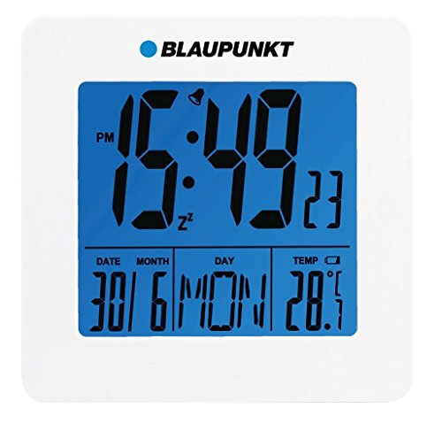 Blaupunkt CL02WH Wecker mit LCD-Display Thermometer, Datum, Uhr weiß von Blaupunkt