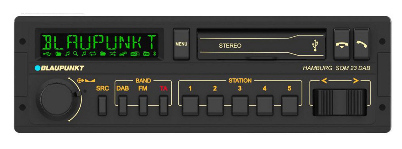 Blaupunkt HAMBURG SQM 23 DAB 1-DIN Youngtimer Autoradio Bluetooth USB MP3 Autoradio von Blaupunkt