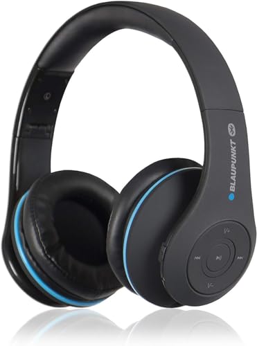 Blaupunkt HPB 20 Kabelloser Bluetooth 4.2 Stereo-Kopfhörer mit Freisprecheinrichtung/NFC/weiche On-Ear Ohrpolster/Integrierter Li-Ionen-Akku/in Schwarz von Blaupunkt