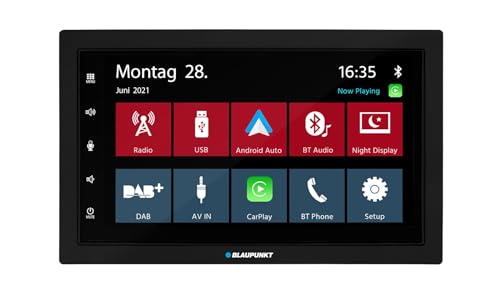 Blaupunkt Oslo 600 DAB, 2-DIN Car-Multimedia, 7 Zoll Touchscreen, Wireless CarPlay, Wireless Android Auto, DAB+, Bluetooth, Freisprecheinrichtung, USB, Eingang Rückfahrkamera, 180 Watt von Blaupunkt