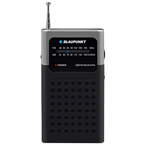 Blaupunkt PR4BK Taschenradio AM/FM Tragbares Radio Teleskopantenne Taschenformat Eingebauter 1,5" Lautsprecher Batteriebetrieben von Blaupunkt