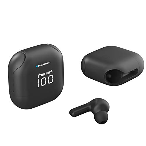 Bluetooth-Kopfhörer, kabellos, Bluetooth, unsichtbar, In-Ear-Kopfhörer, Zubehör für Player, Kopfhörer, kabellos, Geräuschunterdrückung, mit Ladehülle von Blaupunkt