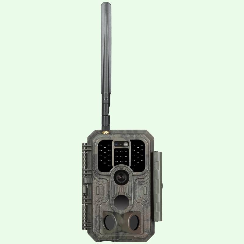 4G LTE Wildkamera Fotofalle Wildtierkamera mit SIM-Karte 120° Bewegungserkennung 48MP 1296P Nachtsicht IP66 wasserdicht und 32GB SD Karte A390G Red von BlazeVideo