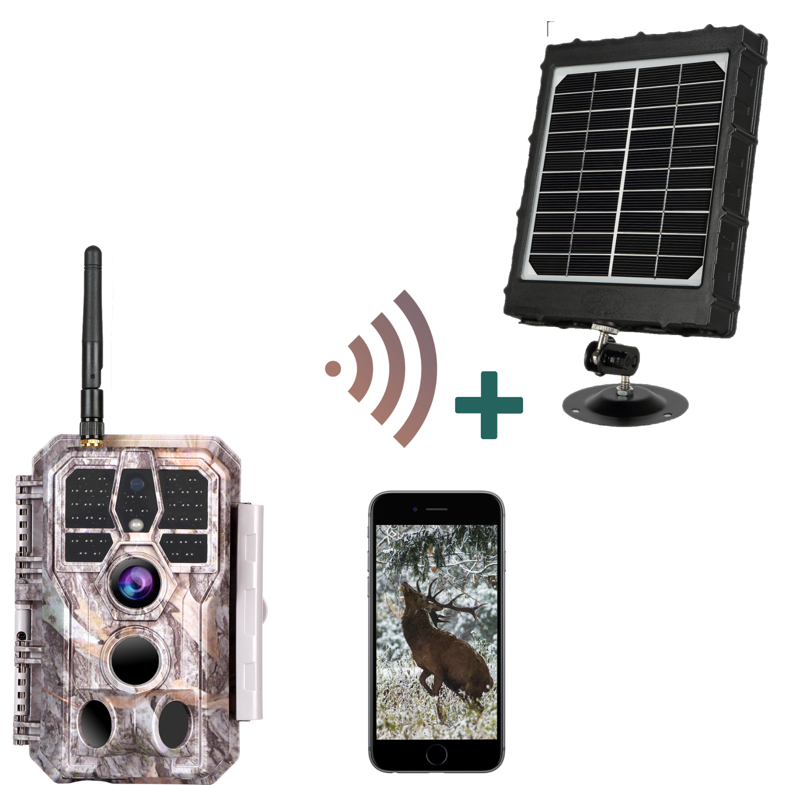 Bundle Wildkamera Wildtierkamera Jagdkamera Wlan 32MP 1296P 0,1s Auslöserzeit Bewegungsmelder 120°PIR und Solarpanel-Kits 8000mAh 12V/9V/6V | A280W Grau Bundle Wildkamera Wildtierkamera Jagdkamera Wlan 32MP 1296P 0,1s Auslöserzeit Bewegungsmelder 120°PIR und Solarpanel-Kits 8000mAh 12V/9V/6V | A280W Grau von BlazeVideo