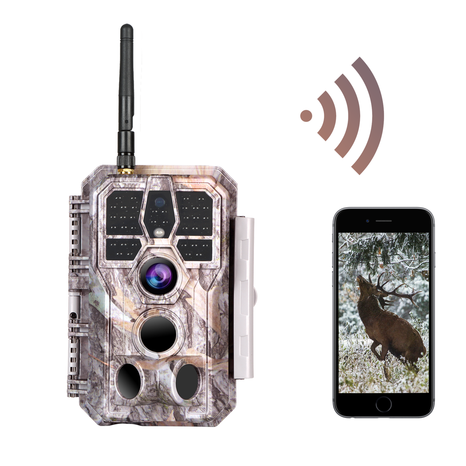 Wildkamera Wlan Fotofalle Jagdkamera Wildtierkamera 32MP 1296P 0,1s Schnelle Trigger Geschwindigkeit Nachtsicht Bewegungsmelder 120°PIR IP66 Wasserdichter | A280W Grau Wildkamera Wlan Fotofalle Jagdkamera Wildtierkamera 32MP 1296P 0,1s Schnelle Trigger Geschwindigkeit Nachtsicht Bewegungsmelder 120°PIR IP66 Wasserdichter | A280W Grau von BlazeVideo